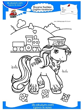 Çocuklar İçin My Little Poni Boyama Sayfaları 